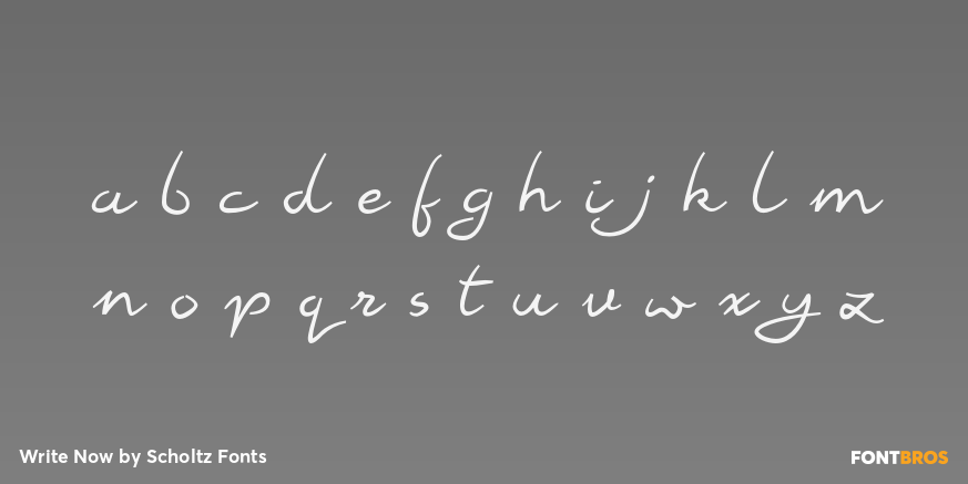 Write Now Font Poster #3