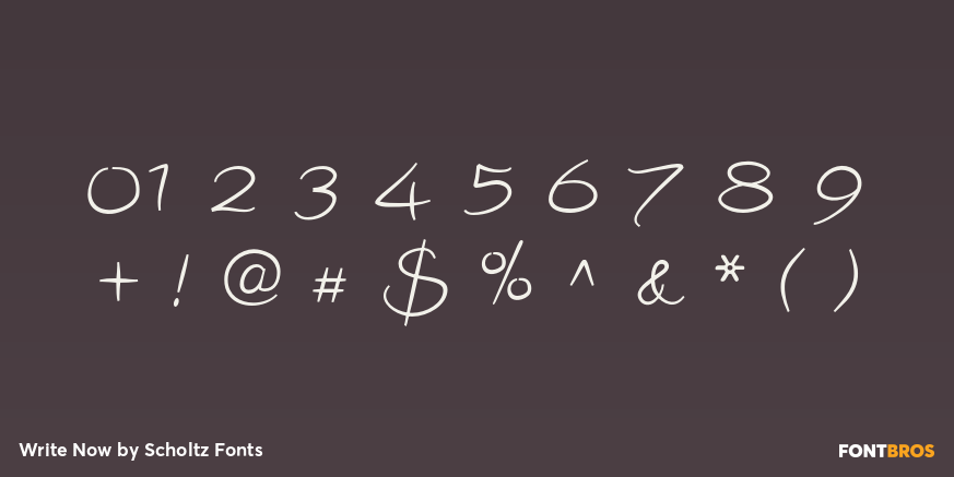 Write Now Font Poster #4