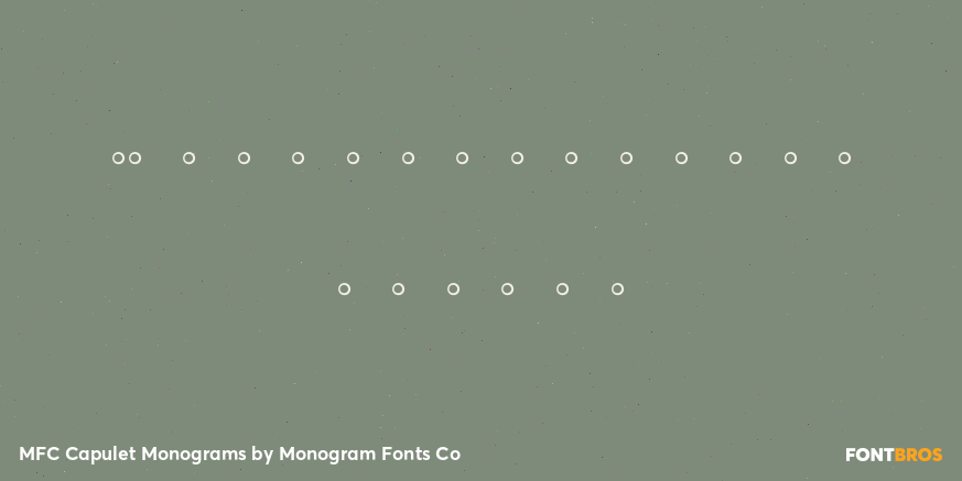 MFC Capulet Monograms Font Poster #4