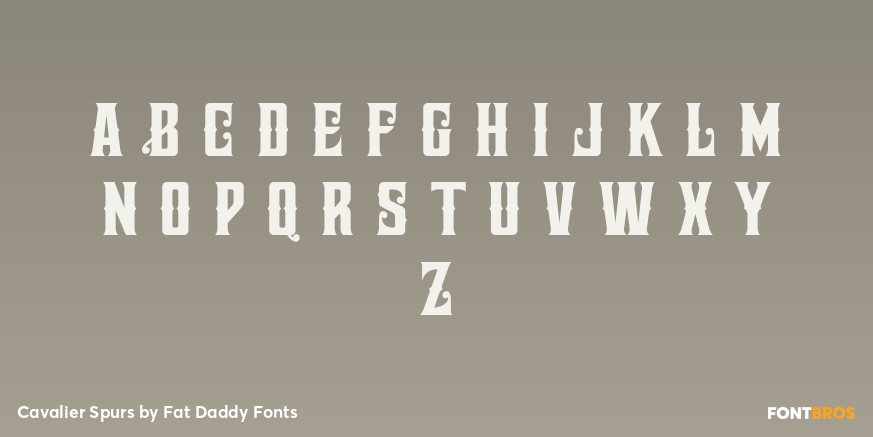 Cavalier Spurs Font Poster #2