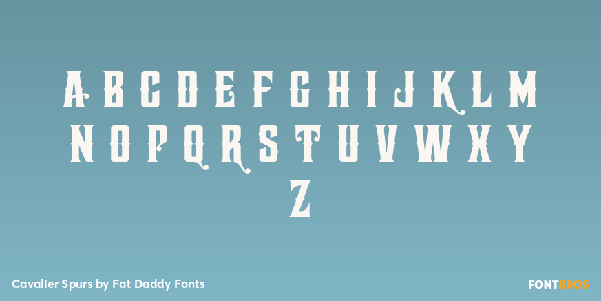 Cavalier Spurs Font Poster #3