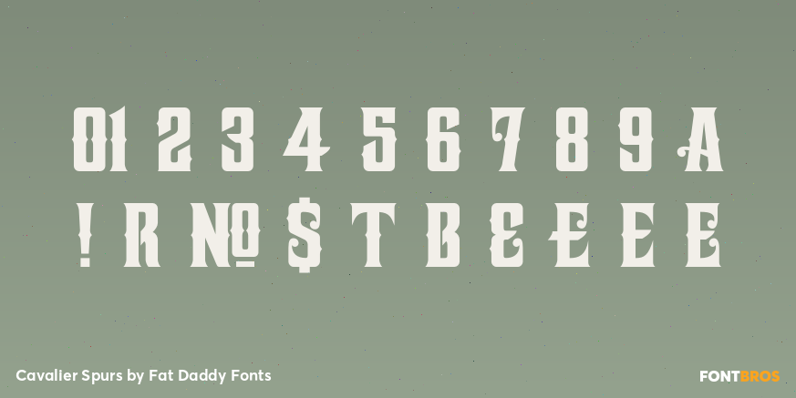 Cavalier Spurs Font Poster #4