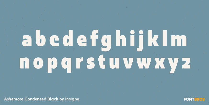 Ashemore Condensed Black Font Poster #3