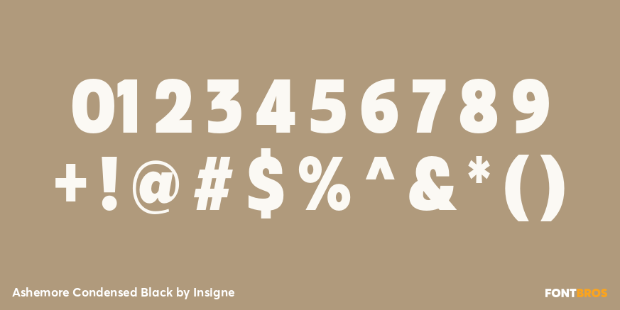 Ashemore Condensed Black Font Poster #4