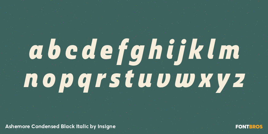 Ashemore Condensed Black Italic Font Poster #3