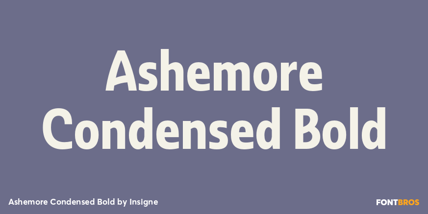 Ashemore Condensed Bold Font Poster #1