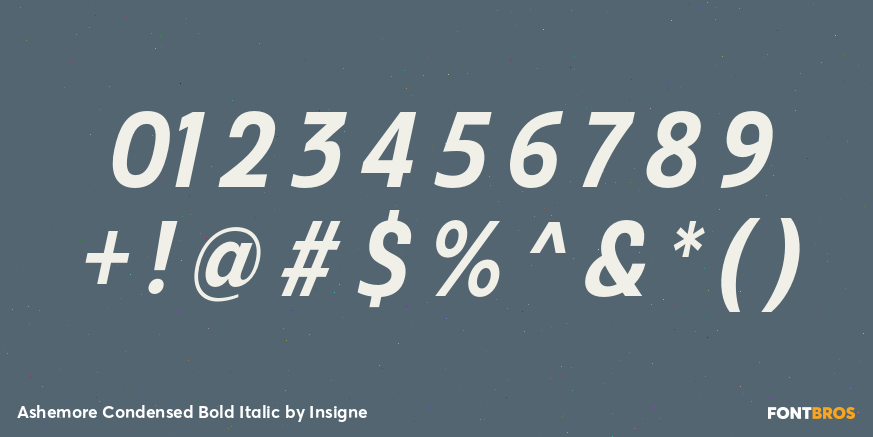 Ashemore Condensed Bold Italic Font Poster #1
