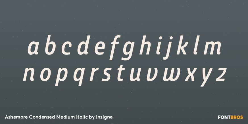 Ashemore Condensed Medium Italic Font Poster #3