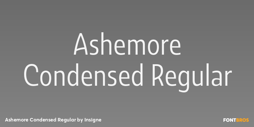 Ashemore Condensed Regular Font Poster #1
