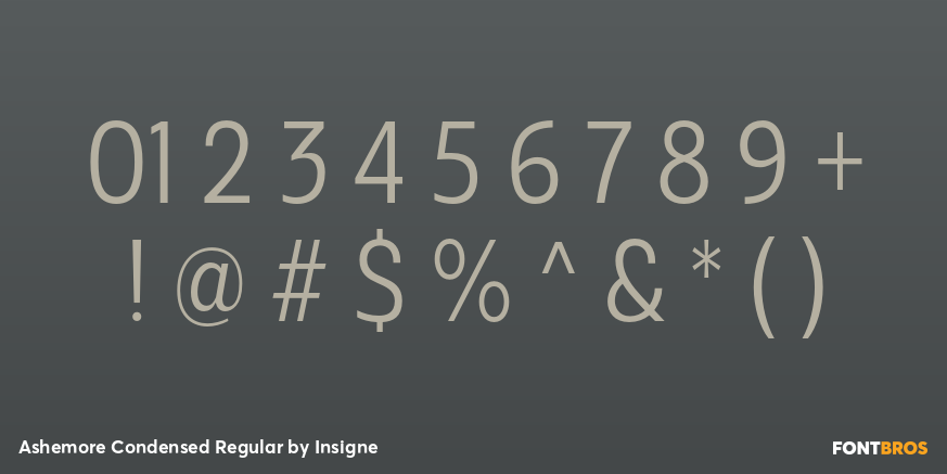 Ashemore Condensed Regular Font Poster #4