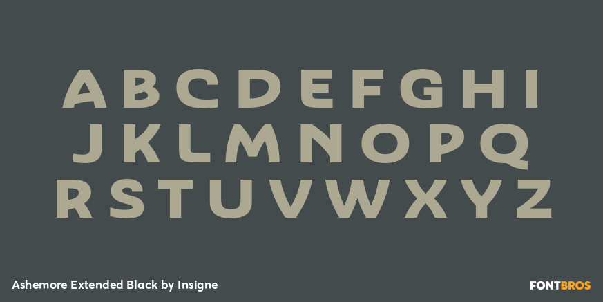 Ashemore Extended Black Font Poster #2