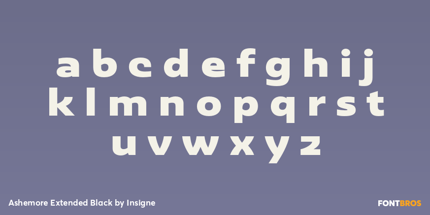 Ashemore Extended Black Font Poster #3