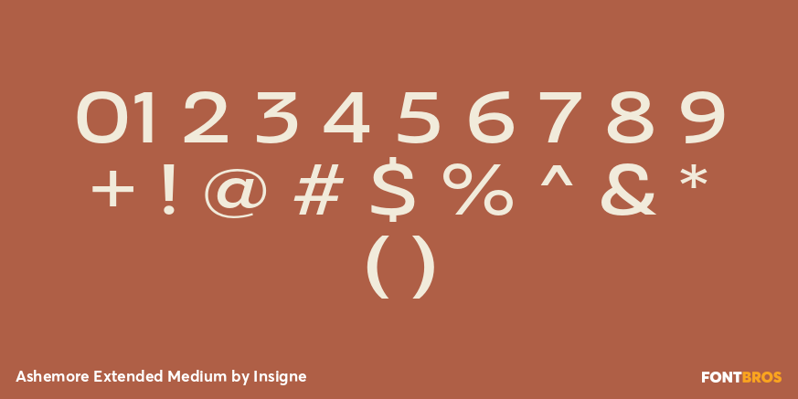 Ashemore Extended Medium Font Poster #1