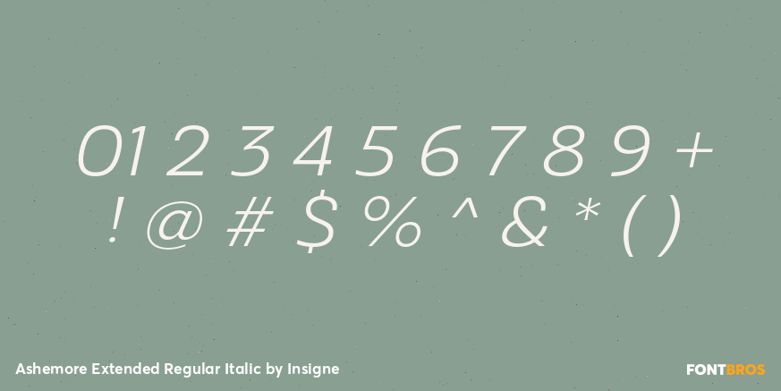 Ashemore Extended Regular Italic Font Poster #4