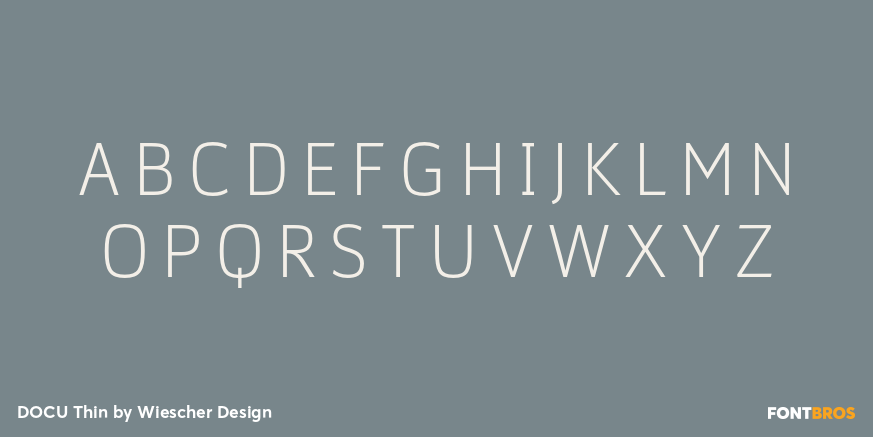 DOCU Thin Font Poster #1