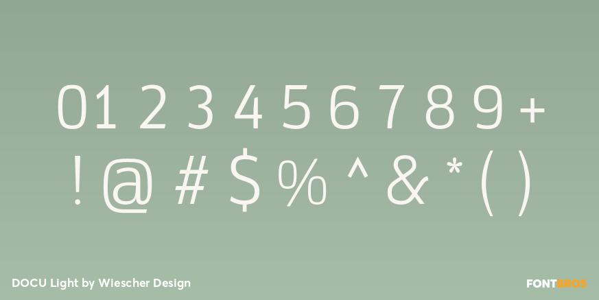 DOCU Light Font Poster #1
