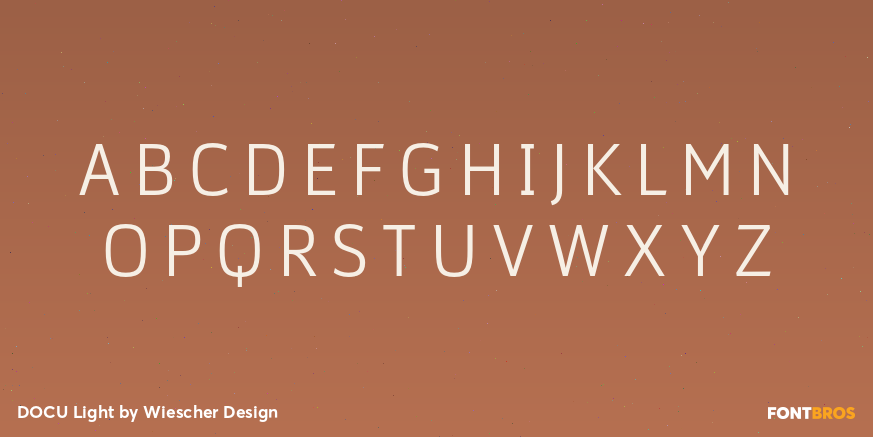 DOCU Light Font Poster #2