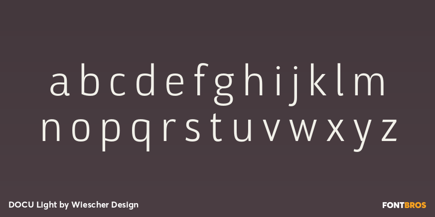 DOCU Light Font Poster #3
