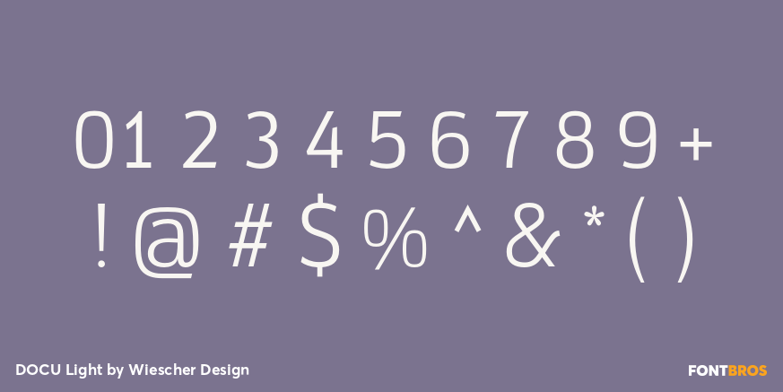 DOCU Light Font Poster #4