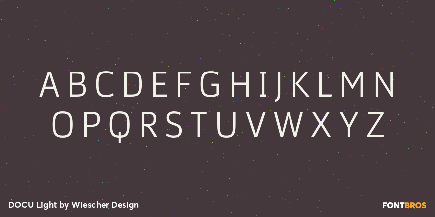 DOCU Light Font Poster #1