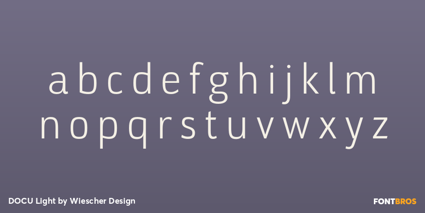 DOCU Light Font Poster #1