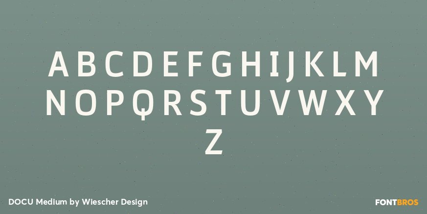 DOCU Medium Font Poster #2