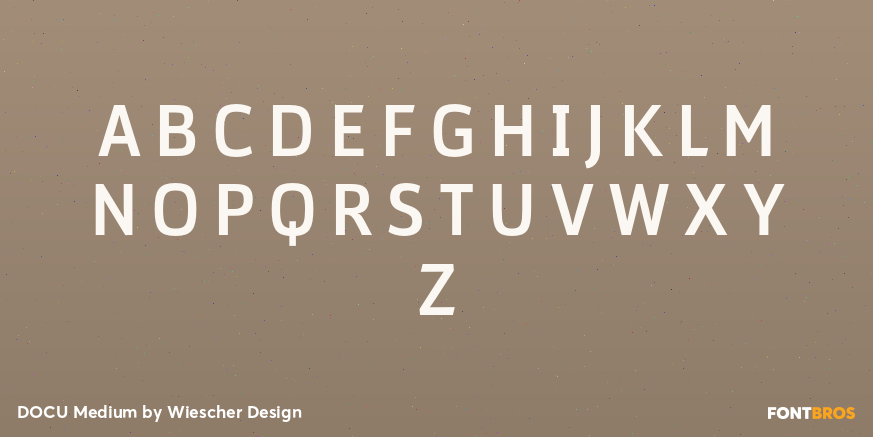 DOCU Medium Font Poster #1