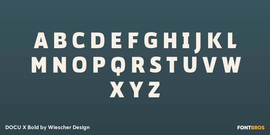 DOCU X Bold Font Poster #2