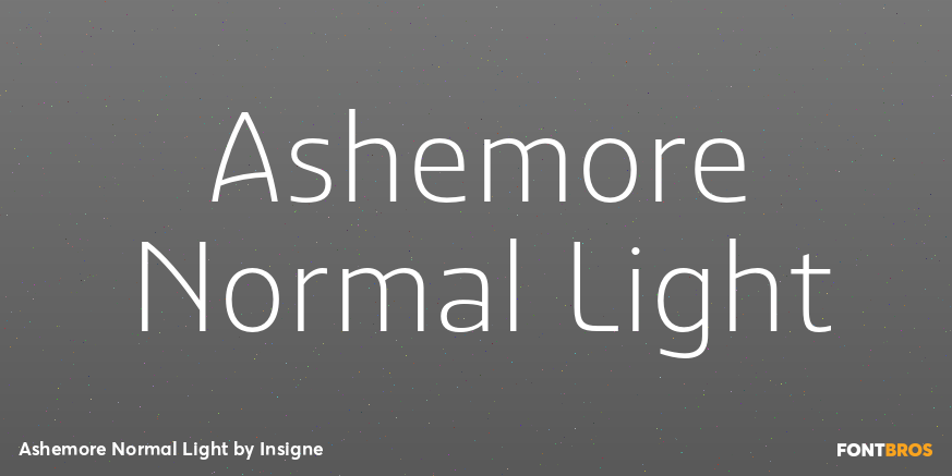 Ashemore Normal Light Font Poster #1