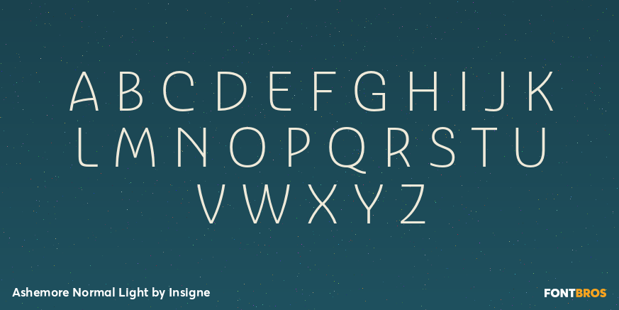 Ashemore Normal Light Font Poster #2