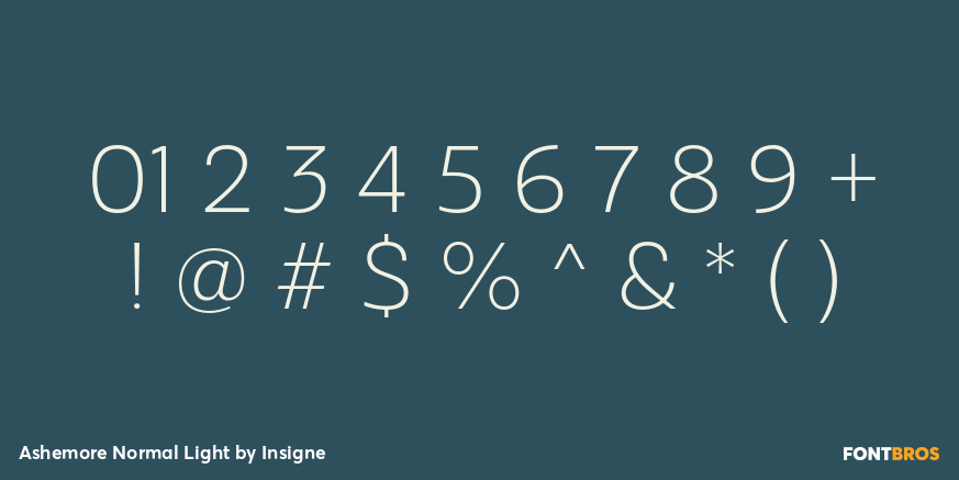 Ashemore Normal Light Font Poster #4