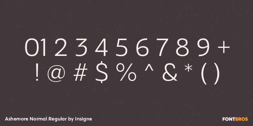 Ashemore Normal Regular Font Poster #1