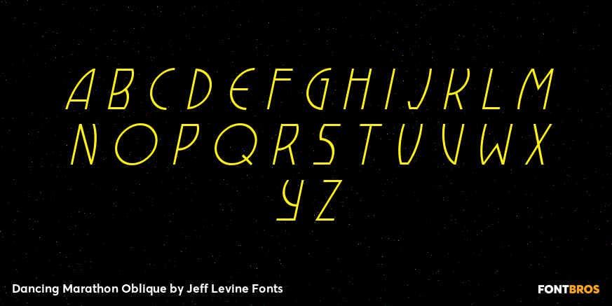Dancing Marathon Oblique Font Poster #2