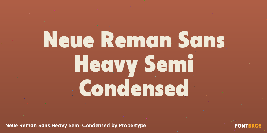 Neue Reman Sans Heavy Semi Condensed Font Poster #1