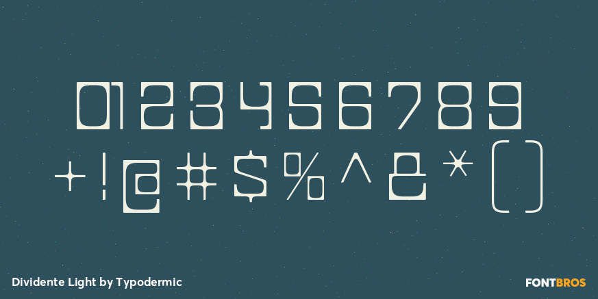 Dividente Light Font Poster #1