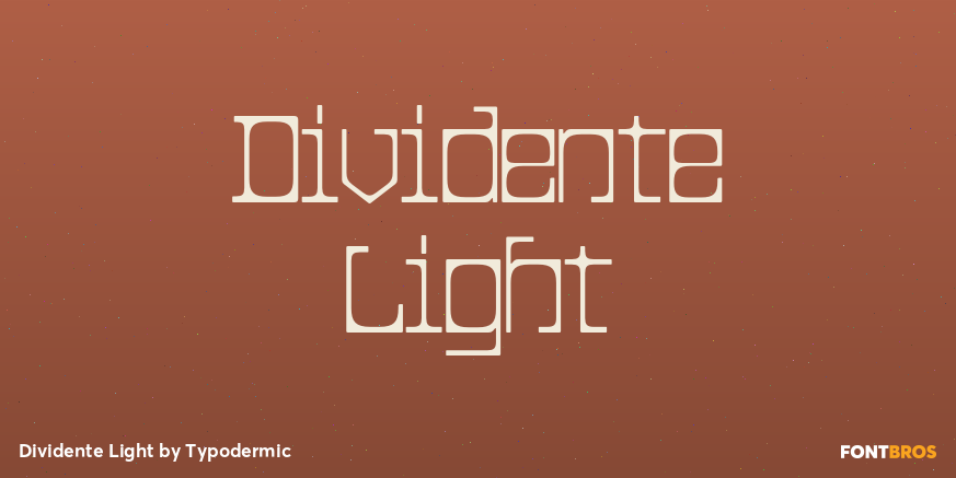 Dividente Light Font Poster #1