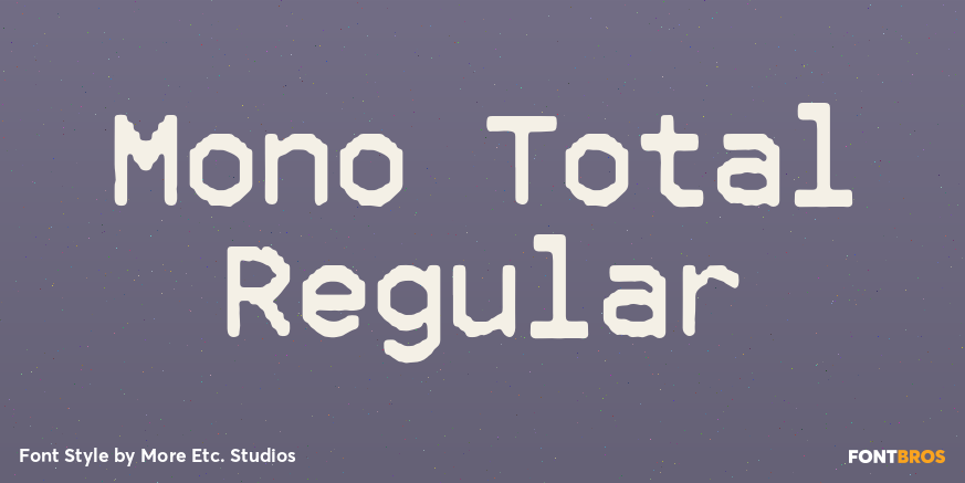 Mono Total Regular Poster