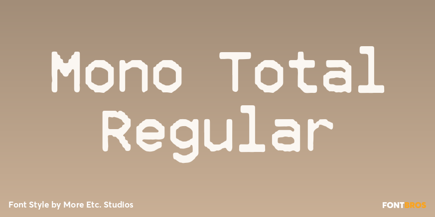 Mono Total Regular Poster