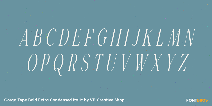 Gorga Type Bold Extra Condensed Italic Font Poster #2