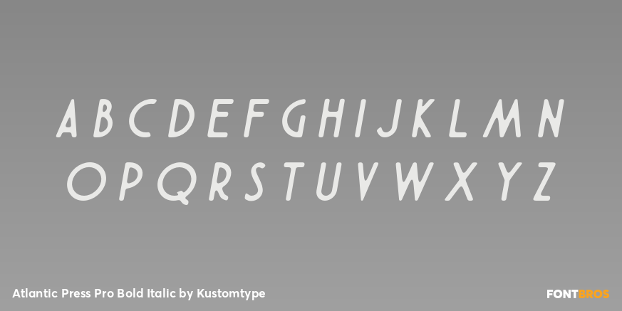 Atlantic Press Pro Bold Italic Font Poster #3