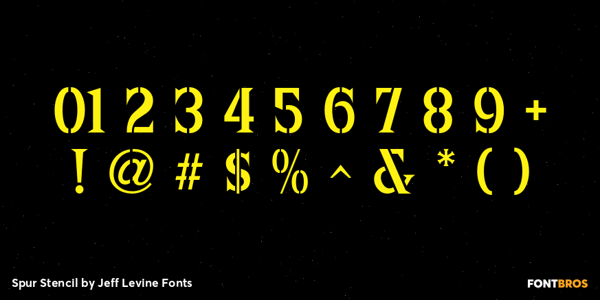 Spur Stencil Font Poster #1