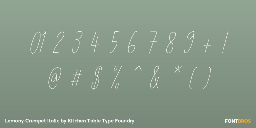 Lemony Crumpet Italic Font Poster #4