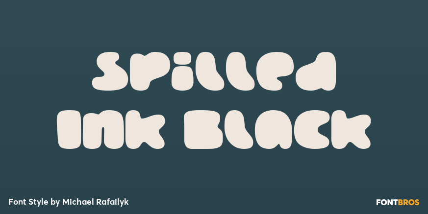 Spilled Ink Black Poster
