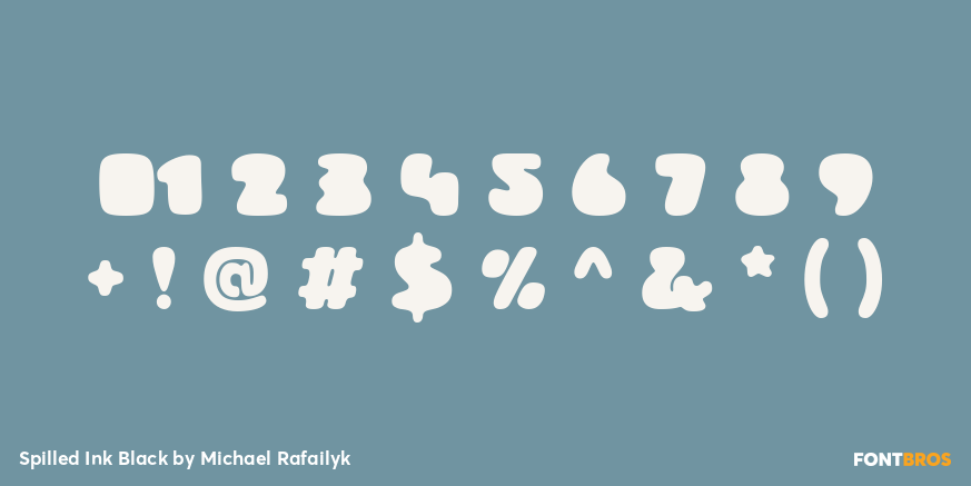 Spilled Ink Black Font Poster #1