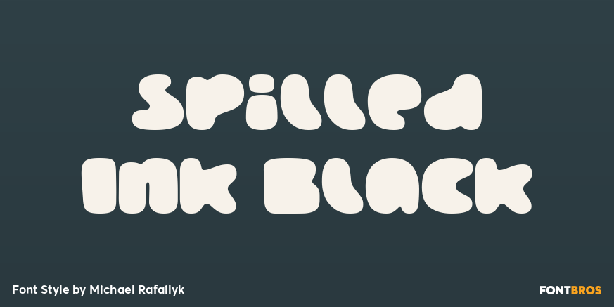 Spilled Ink Black Font Poster #1