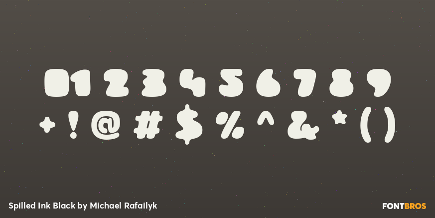 Spilled Ink Black Font Poster #4