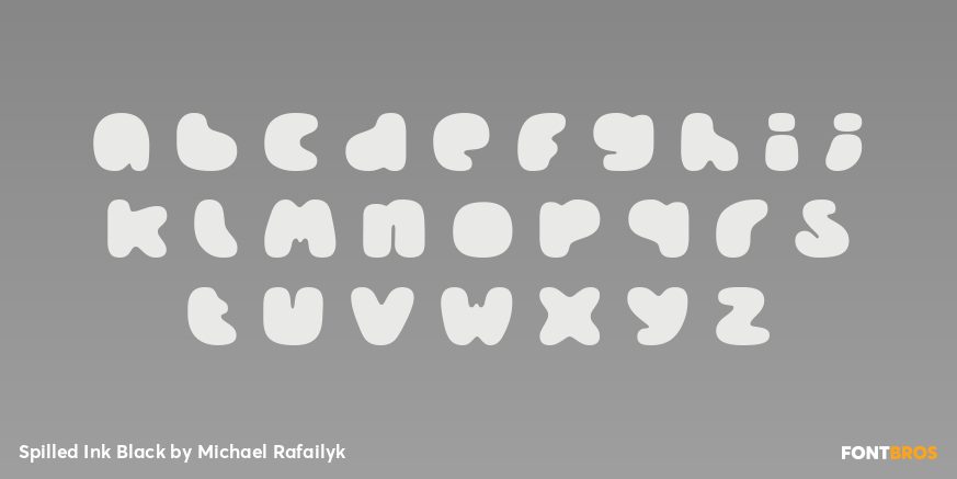 Spilled Ink Black Font Poster #1