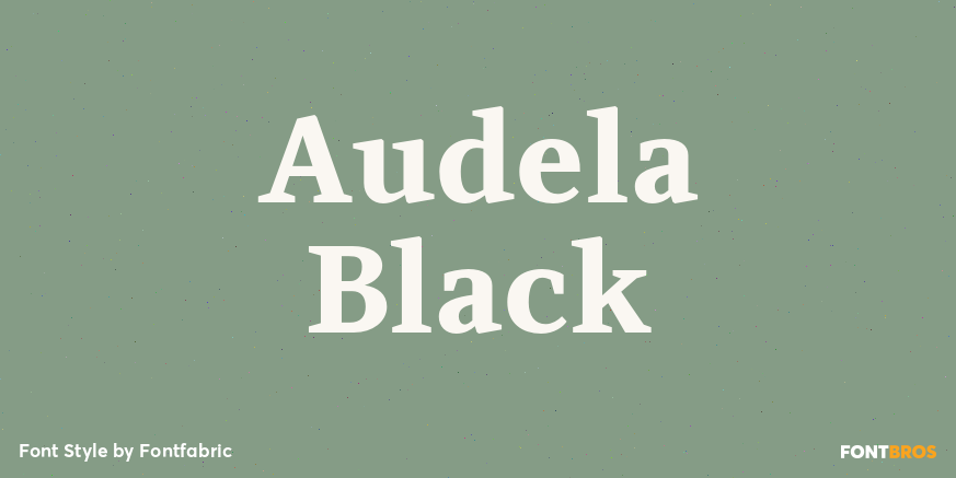 Audela Black Font Poster #1
