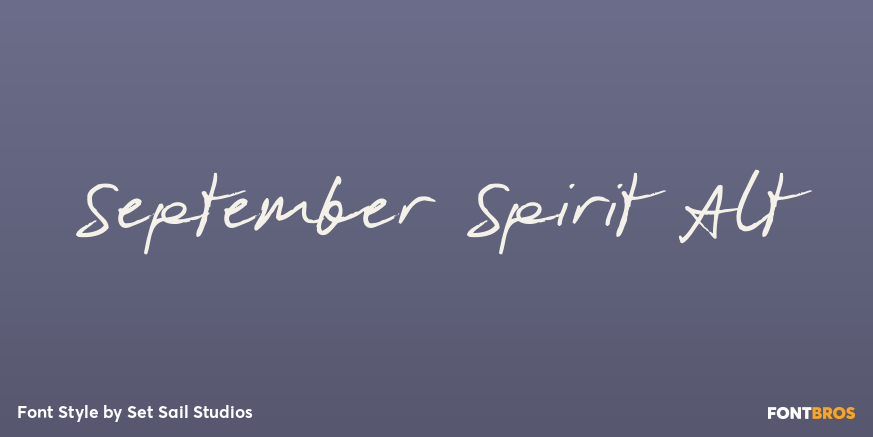 September Spirit Alt Font Poster #1