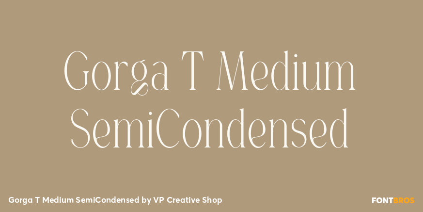 Gorga T Medium SemiCondensed Font Poster #1